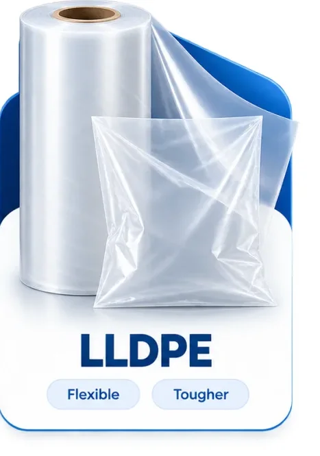 Lldpe film rolls and plastic bags