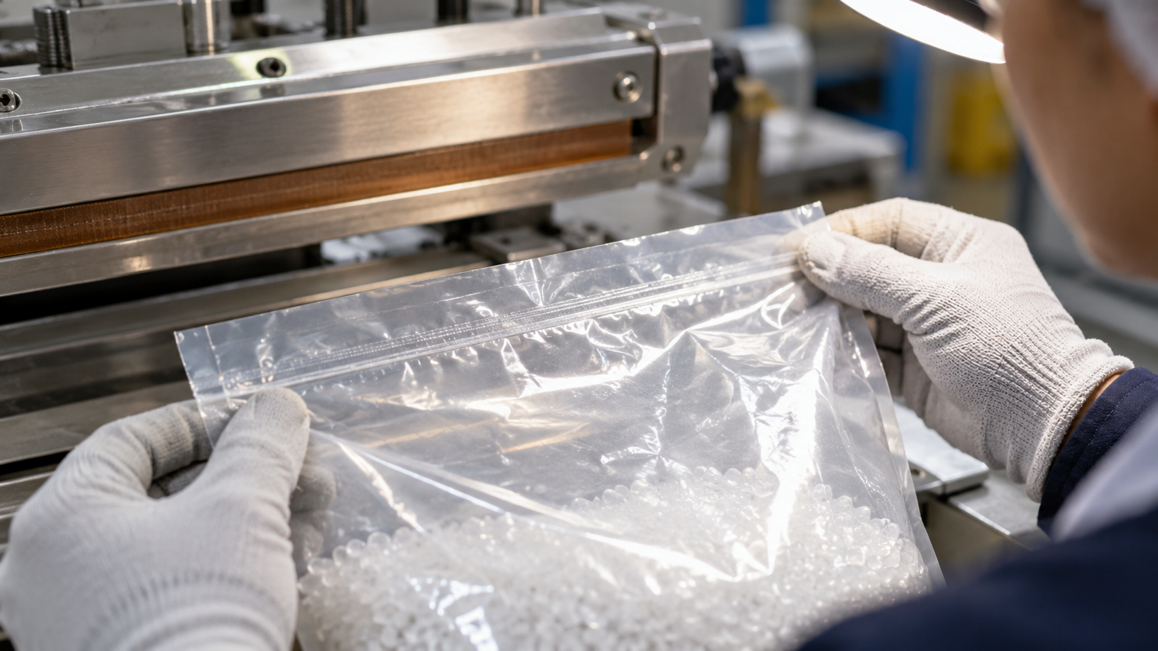 PE bag heat seal inspection and seal failure