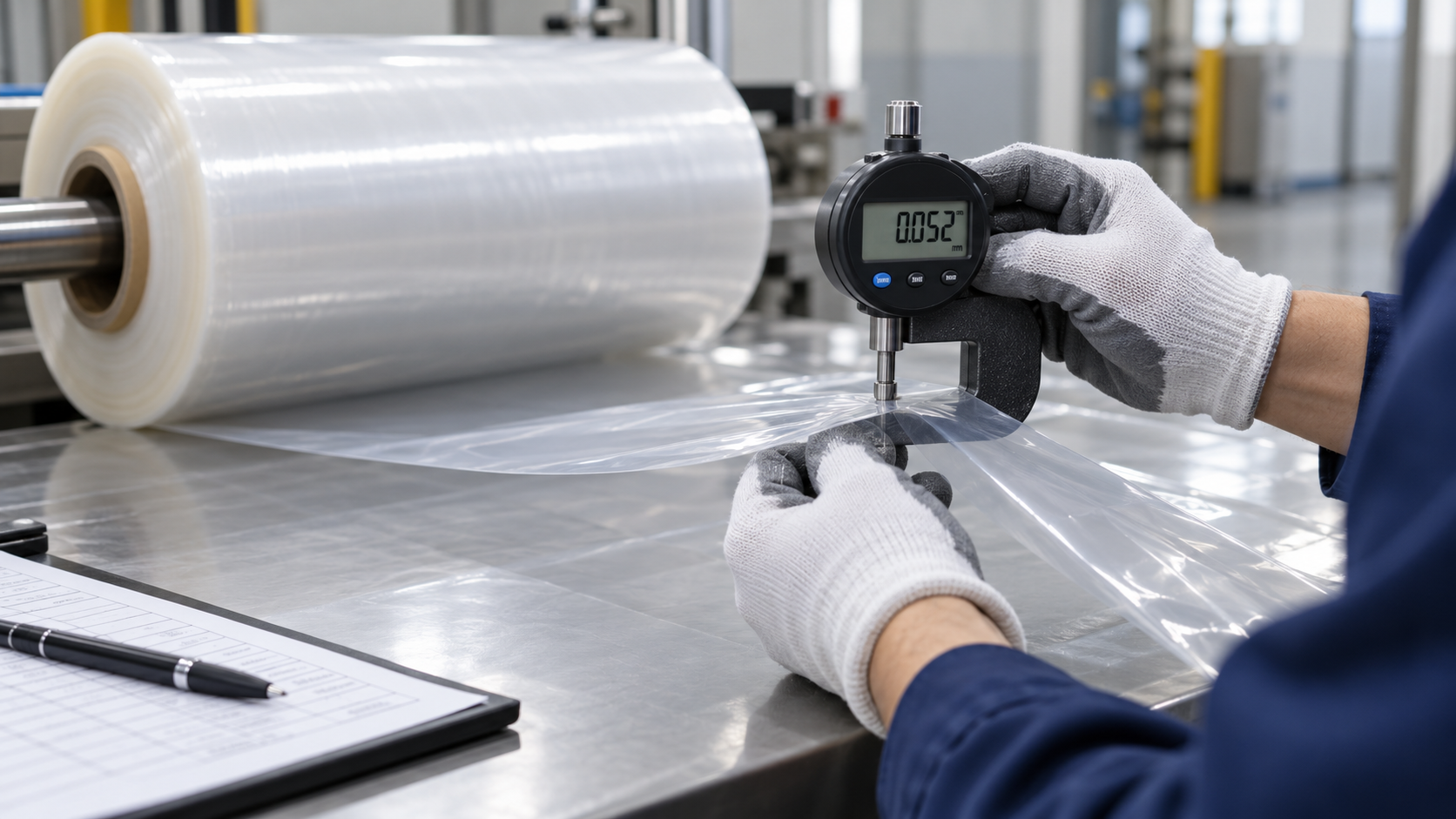 PE film thickness tolerance and gauge variation